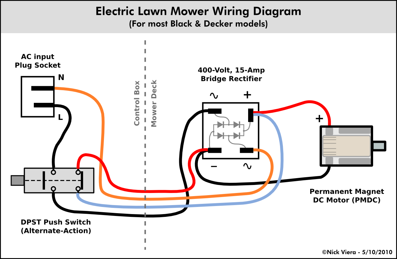 Nick Viera Electric Lawn Mower Wiring Information