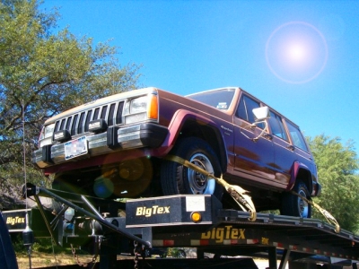 JeepEV on the trailer