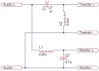 2-way crossover schematic